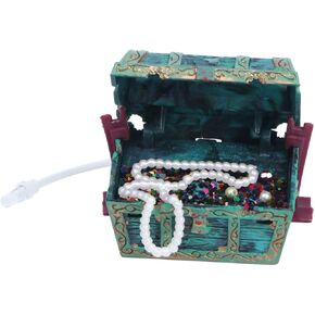 Housoutil Box Moss Gold Fish Aquarium Tank Aquarium Aquarium Decoration Frogs Decor Plants Decor Pirate Chest Treasure Chest Frog Decor Hiding Cave Craft Dog Pajama Ornament Fish Tank Small in Kuwait