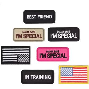Forestpaw 5 Pieces Service Dog Patches for Harness,Embroidered Service Dog Accessories for Dog Collars,Hook and Loop Dog Vest Harness Patches for in Training Dogs Walking Running