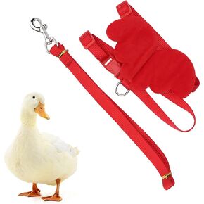 Duck Harness and Lead Adjustable Chicken Walking Harness Breathable Pet Vest for Duck Chicken Hen Training Walking[Yellow S] Basic Leashes