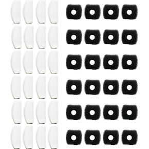 NISPIRA D30 Triple Filtration Charcoal Water Filter Replacements Compatible with ORSDA 67oz/2L Stainless Steal Pet Cat Water Fountain, 24 Packs
