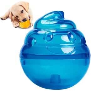 2024 New Treat Dispensing Dog Toys Dog Puzzle Toy, Nontoxic Bite Food Ball Slow Feeder Dog Bowls Training Ball-Feeder Dog Toy（Yellow）