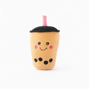 ZippyPaws NomNomz - Dog Squeaky Toys to Keep Them Busy, Funny Food Plush for Small & Medium Dogs, Cute Stuffed Puppy Toy, Pet Products, Gift for Dogs of All Breeds, Soft and Cuddly - Boba Milk Tea