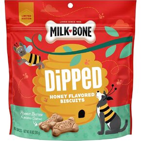Milk-Bone Limited Edition Peanut Butter Dipped Honey Flavored Dog Treats, 10 Ounce in Saudi Arabia