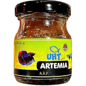 UHT Fresh Artemia Cysts Brine Shrimp 45 g.(1.58 Oz) Tropical Fish Food High Protein 56.6% for All Baby Fry Newborn Fish Feed & Small Fish, Grow Fast & Color Enhancing Natural Healthy Nutrition