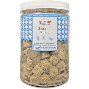 Freeze Dried Brine Shrimp Cubes 2.5 oz, Fish Food for Freshwater and Marine Aquarium Species
