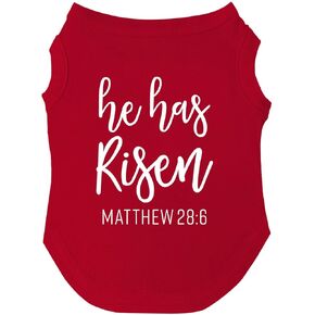 He Has Risen Dog Tee Shirt Sizes for Puppies, Toys, and Large Breeds (Black, Small 1005)