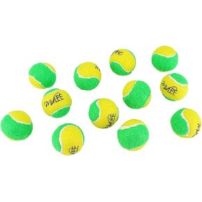 Midlee Small Dog Tennis Balls- Green/Yellow- Set of 12