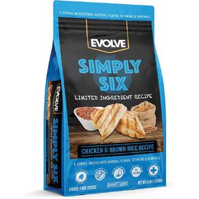 Evolve Simply Six Chicken and Brown Rice Recipe Dog Food, 12lb