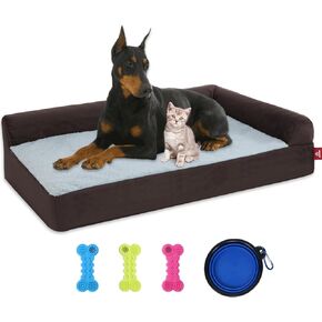 Dog Mattress for Large Dogs,Washable Comfortable Pet Beds with Removable Cushion&Nonskid Bottom,Sofa Couch Dog Bed Pillow Ultra Plush Mattress Pet Bed for Dogs Cats in Kuwait