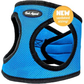 Bark Appeal Blue Step-in Dog Harness for Small-Medium Pets – Updated Sizing, Re-Measuring is Essential – Soft Vest Harness – Anti-Choke with Adjustable Strap & Heavy Duty Clip – XXXL