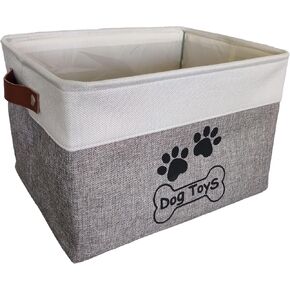 Dog Toy Basket Collapsible Dog Toy Box with Handles Foldable Dog Toy Bin for Pet Toys,Accessories