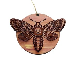 Deaths Head Hawk Moth - Cedar Ornament