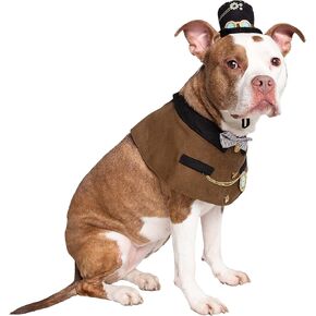 Steampunk Dog Costume Large Hat and Collar Set - Perfect for Halloween, Christmas Holiday, Parties, Photoshoots, Gifts for Dog lovers