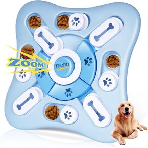 Dog Puzzle Toy, Interactive Dog Toys Treat Puzzle Dispensing for Dogs Brain Stimulation IQ Training & Mental Enrichment, Squeaky Slow Feeder Advanced Level 2 in 1 for Small/Medium/Large Dogs