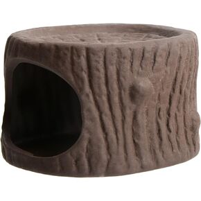 Saim Aquarium Ceramic Cave Decorations Cute Tree Stump Fish Tank Accessories for Betta Fish Toys Hideout,Shrimp Cichlid Hiding Breeding