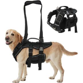 ROZKITCH Dog Lift Harness, Pet Chest Rear Support Aid Veterinarian Approved Sling for Old K9 Help with Poor Stability, Back Leg Hip Disabled Joint Injury Elderly Arthritis ACL Rehabilitation Rehab M