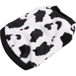 Pet Milk Cow Print Clothes,Adorable Milk Cow Costume Pet Clothes Warm Dog Coat Pet Supplies for Pet Clothes for Small Medium Large Dogs Cat S