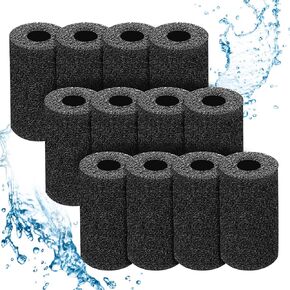 12 Pack Pre-Filter Sponge Aquarium, 0.5" Prefilter Sponge for Aquarium Sponge Filter Accessories, Intake Sponge Filter Aquarium Foam Filter for Fish Tank Shrimp, Sponges Filters Cover