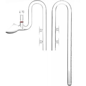 Glass Lily Pipe Set Outflow with Surface Skimmer & Multi-Level Water Intake (17mm for 16/22mm (5/8'' i.d.) tubing)