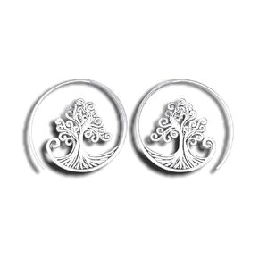 Madamlili Earrings Studs Silver – Wish Tree Stud Earrings, nickel free earrings, 925 Sterling Silver Tree of Life Nature Stud Earrings lobe earrings with Gift Box.