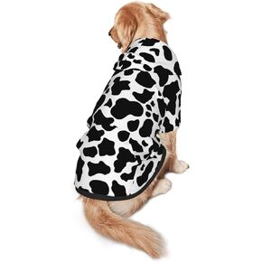 Cow Print Dog Costume,Stylish Dog Hoodie with Hat Pocket,Pet Clothes Sweatshirts for Cats Dogs Xx-Large