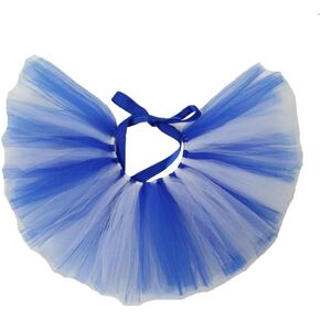 Team Spirit Tulle Tutu for X-Large Dogs, Handcrafted in USA, Blue and White