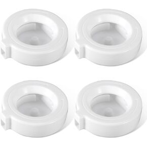 4pcs Pet Water Fountain Filters, Triple Filtration System Cat Water Dispenser Feeder Filter Gravity Pet Water Filter Element Replacement Compatible with RIZZARI 3.6L/4.6L/6L/8L (White)