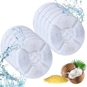 10 عبوات من مرشحات نافورة المياه للقطط لمرشحات نافورة مستديرة أوتوماتيكية للحيوانات الأليفة سعة 81 أونصة/2.4 لتر بديلة لمرشحات الكربون المنشط in Kuwait