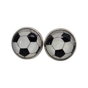 Soccer Stud Earrings for Women Mom Fan Gift