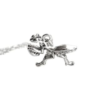 Praying Mantis Necklace - Silver Praying Mantis Charm Necklace - Cute Insect Bug Necklace