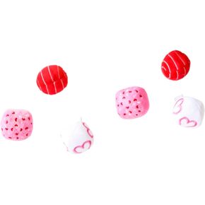Midlee Valentine Plush Balls Dog Toy - Set of 6