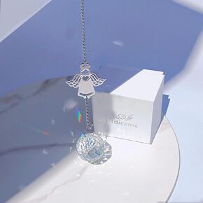 Memorial Gifts for Loss of Loved One, Thoughtful Gifts,Sympathy Gifts for Loss of Mom, Dad, Wife Husband, Son, Dog- Ardicema Angel Crystal Ball Suncatcher