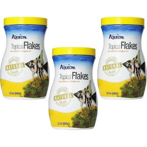 (Pack of 3) Aqueon Tropical Flakes, 7.12 Ounces each