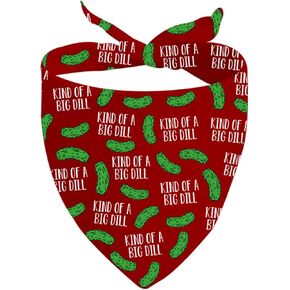 JXGZSO 1 Piece Kind of A Big Dill Dog Bandana Dill Pickle Gift Vegan AF gift Pickle Lover gift Pickle Theme gift (A Big Dill Dog)