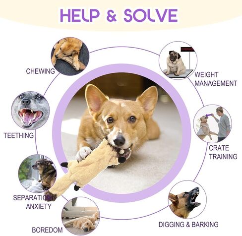 Indestructible Dog Chew Toys, 8inch Dog Squeak Toys for Large Dogs Aggressive Chewer in Saudi Arabia