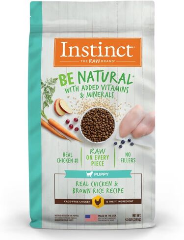 Instinct Be Natural Puppy Real Chicken & Brown Rice Recipe Natural Dry Dog Food, 24 lb. Bag in Saudi Arabia