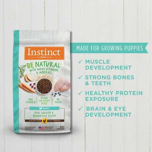 Instinct Be Natural Puppy Real Chicken & Brown Rice Recipe Natural Dry Dog Food, 24 lb. Bag in Saudi Arabia
