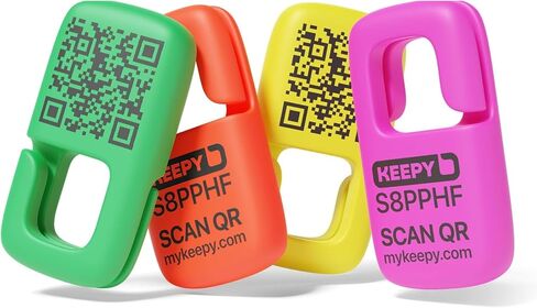 Lost and Found ID Tag - Easy-to-Use Tag with QR Code - Suitable for Pets, Kids, Elderly and Items - Set of 4 Vibrant Id Tags in Saudi Arabia