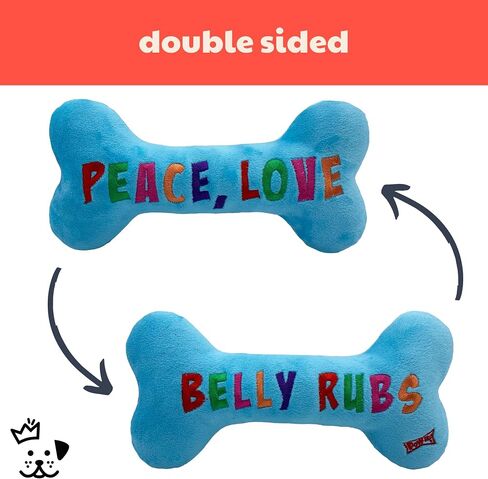Huxley & Kent for Dogs | Dear Santa Bone (Small) | Christmas Holiday Power Plush Dog Toy with Squeaker | Funny Dog Toy | Cute Dog Toy | H&K Squeaky Dog Toy in Saudi Arabia