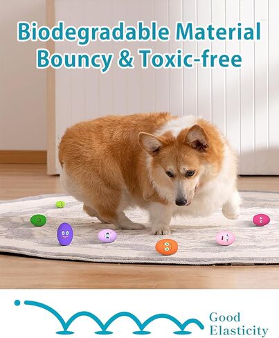 Dog Toys Squeaky, [5 Pack] Soft Puppy Egg Balls, Funny Interactive Squeak Pet Chew Toy for Puppies Small Medium Breed in Kuwait