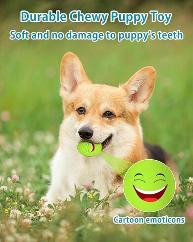 Dog Toys Squeaky, [5 Pack] Soft Puppy Egg Balls, Funny Interactive Squeak Pet Chew Toy for Puppies Small Medium Breed in Kuwait