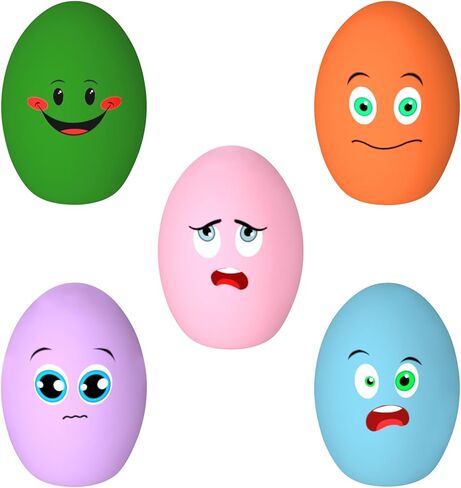 Dog Toys Squeaky, [5 Pack] Soft Puppy Egg Balls, Funny Interactive Squeak Pet Chew Toy for Puppies Small Medium Breed in Kuwait