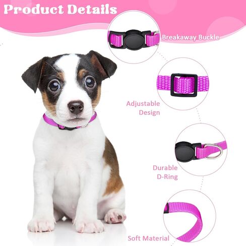 27 قطعة من أطواق الجراء للقمامة القابلة للتعديل، أطواق تعريف الجراء من النايلون الناعم مع مشبك تحرير آمن للكلاب حديثي الولادة الصغيرة والمتوسطة in Kuwait