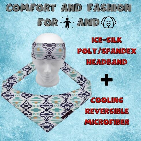Match your pet Dog Bandana and Headband Set, Sweatbands, Pet Scarf for dogs, pet and man women (Pastel, X-Large) in Saudi Arabia