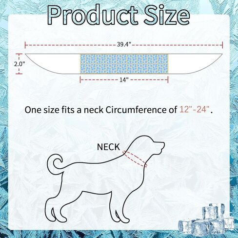 باندانا تبريد الكلاب - عبوة من 3 أوشحة لتبريد الحيوانات الأليفة قابلة للتعديل لفصل الصيف، مناسبة للكلاب الصغيرة والمتوسطة in Kuwait
