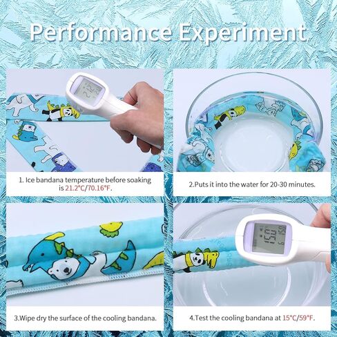 باندانا تبريد الكلاب - عبوة من 3 أوشحة لتبريد الحيوانات الأليفة قابلة للتعديل لفصل الصيف، مناسبة للكلاب الصغيرة والمتوسطة in Kuwait