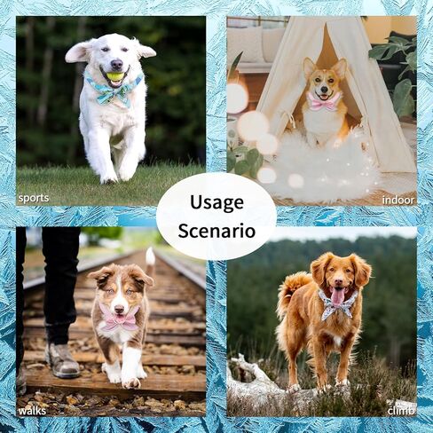 باندانا تبريد الكلاب - عبوة من 3 أوشحة لتبريد الحيوانات الأليفة قابلة للتعديل لفصل الصيف، مناسبة للكلاب الصغيرة والمتوسطة in Kuwait