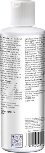 كورالايف، حوض أسماك المياه المالحة، حوض السمك، ميكروفيرت، طعام اللافقاريات لمغذيات التصفية الدقيقة، 8 أونصة in Kuwait