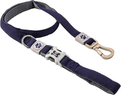 HUGO & HUDSON Mesh Dog Leash 4ft Training Pet Leash with Soft Padded Handle, Orange, 47" x 0.6" in Saudi Arabia