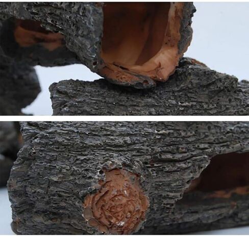 Zerodis Log Hollow Tree Trunk Ornament, Artificial Wood Fish House Aquarium Decoration Fish Accessories for Betta Turtles Small Lizards Reptiles in Saudi Arabia